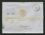 Rare lettre du BFE de Tunis pour Marseille ( 1865 ) - Taxe 30