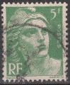 FRANCE - 1948 - Yt n 809 - Ob - Marianne de Gandon 5F vert clair