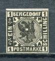 Timbre Allemagne Etat de BERGEDORF 1861  N 03  Cote 2001 Y&T = 75  