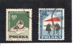 Pologne N Yvert 995/96 (oblitr) (o)