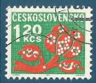 Tchcoslovaquie Taxe N109 Fleur stylise 1k20 oblitr
