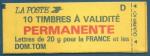 Carnet 10 timbres Briat TVP rouge N2806-C1 Validit permanente neuf**