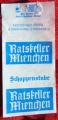 RATSFELLER MIENCHEN Munich Papier Sucre Morceau Origine Allemagne