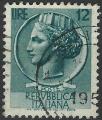 Italie - 1955/60 - Yt n 712 - Ob - Srie courante monnaie syracusaine 12 lires