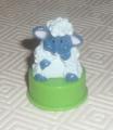 Figurine Mouton bleu en plastique