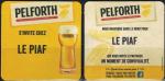 France Sous Bock Beermat Coaster Bire Beer Pelforth s'invite chez Le Piaf SU