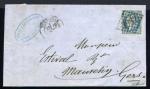 Rare lettre de Toulouse pour Mauvezin ( 1871 ) avec un n° 46A