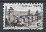 FRANCE - 1955 - Yt n 1039 - Ob - Pont Valentr ; Cahors ; bridge