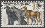 Timbre oblitr n 2856(Yvert) Tchcoslovaquie 1990 - Chiens, lvriers