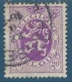 Belgique N281 Armoiries 20c violet oblitr