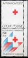YT. 2555 - Neuf - provenance carnet avec vignette - Croix Rouge 1988