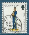 Guernesey N130 Officier de l'artillerie royale 1895 oblitr