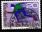 Liechtenstein 1976 YT 578 Obl Jaux olympiques Innsbruck Patinage de vitesse