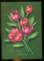 CPM  BONNE ANNEE Bouquet Tulipes