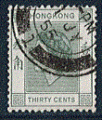 Hong Kong - oblitr - thirty cents (gris)