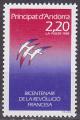 Timbre neuf ** n 376(Yvert) Andorre 1989 - Bicentenaire Rvolution Franaise
