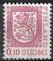 Finlande 1980 Blason Coat of Arms Animaux Hraldiques Lion Type II Pourpre SU