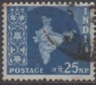 INDE N 80 o Y&T 1957-1958 Carte de l' Inde