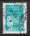 FRANCE - 1997 - Yt n 3097 - Ob - Marianne du 14 juillet 5,00 F bleu vert
