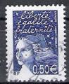 France Luquet 2002; Y&T n 3449;  0,50 bleu-nuit