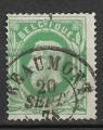 Belgique - 1869/78 - Yt n 30 - Ob - Lopold 10c vert