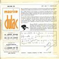 EP 45 RPM (7")  Maurice Dulac  "  La veuve Sylvie  "