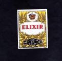 Ancienne tiquette de d'alcool : Elixir , liqueur de dessert