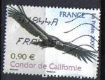 timbre FRANCE 2009 - YT 4375 - ANIMAUX DISPARUS MENACES - CONDOR DE CALIFORNIE