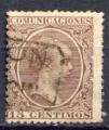 Timbre ESPAGNE 1889 - 99 Obl   N 202   Y&T  Personnages