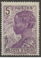 COTE D'IVOIRE 1936-38 Y.T N112 neuf**cote 0.50 Y.T 2022 