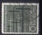 timbre  Allemagne RFA 1956 - YT 124 - Entretien cimetires militaires
