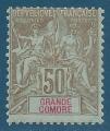Grande Comore N19 Colonies 50c bistre sur azur neuf avec charnire