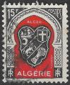 ALGERIE - 1947 - Yt n 271 - Ob - Armoiries Alger 15F noir et rouge