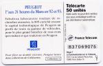 Tlcarte 50 Units n F393 France 07/93 - Peugeot 905, GEM1