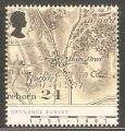 Great Britain - Scott 1392    map / carte