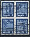 Timbre CANADA  1974  Obl  N 526  529 se tenant  Y&T  JO Montral