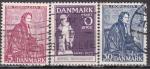 DANEMARK N 265/7 de 1938 oblitrs (srie complte)