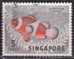 singapour - n° 55  obliteré - 1962/68