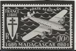 MADAGASCAR anne 1943 PA Y.T N58 NEUF* cote 0.75 Y.T 2022 