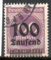Allemagne Yvert N265 Oblitr 1923