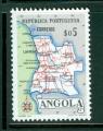 Angola 1954 Y&T 381 oblitr Carte de la province d'Angola