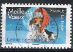 France 2007; Y&T n 4124 (aa 144); lettre 20g; Meilleurs voeux; chien