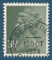 Grande-Bretagne N611a Elizabeth II 3,5p gris oblitr (bande phosphore centrale