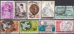 BELGIQUE 9 timbres de 1961 oblitrs