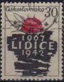 Tchcoslovaquie 1967 - 25 ans de la destruction de Lidice - YT 1575 
