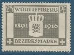 Wurtemberg Service N76 Avnement de Guillaume II 25p neuf sans gomme