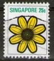 **   SINGAPOUR   25 c  1973  YT-193  " Wedelia trilobata "  (o)   **