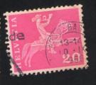 Suisse 1960 oblitr rond Used Stamp Postier du 19me sicle  cheval