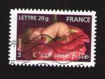 Timbre Oblitr Used Stamp Selo Carimbado C'est une fille FRANCE Lettre 20G 2005