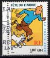 France 2000; Y&T n 3303a; 3,00F ((0,46), fte du timbre ,Tintin (carnet) 